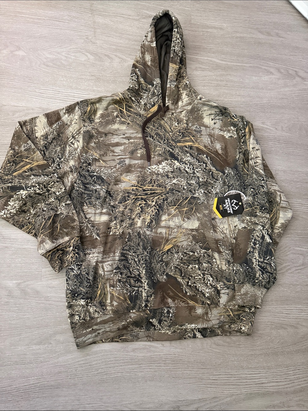 Realtree MAX-1 XT Camo Long Sleeve Pullover Lightweight Hoodie Men’s XL